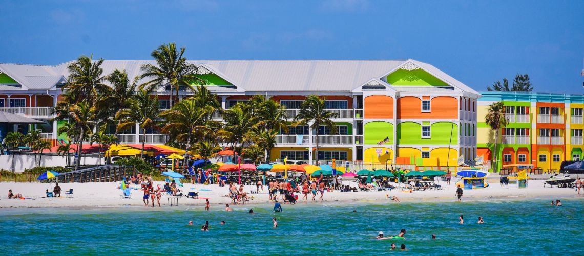 People Having Fun on the Beach - Fort Myers Beach, FL