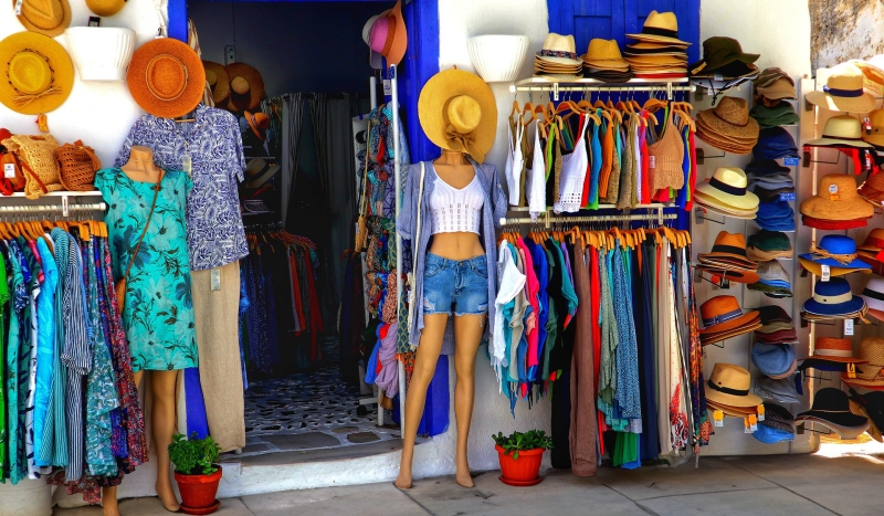 Clothes in a Boutique