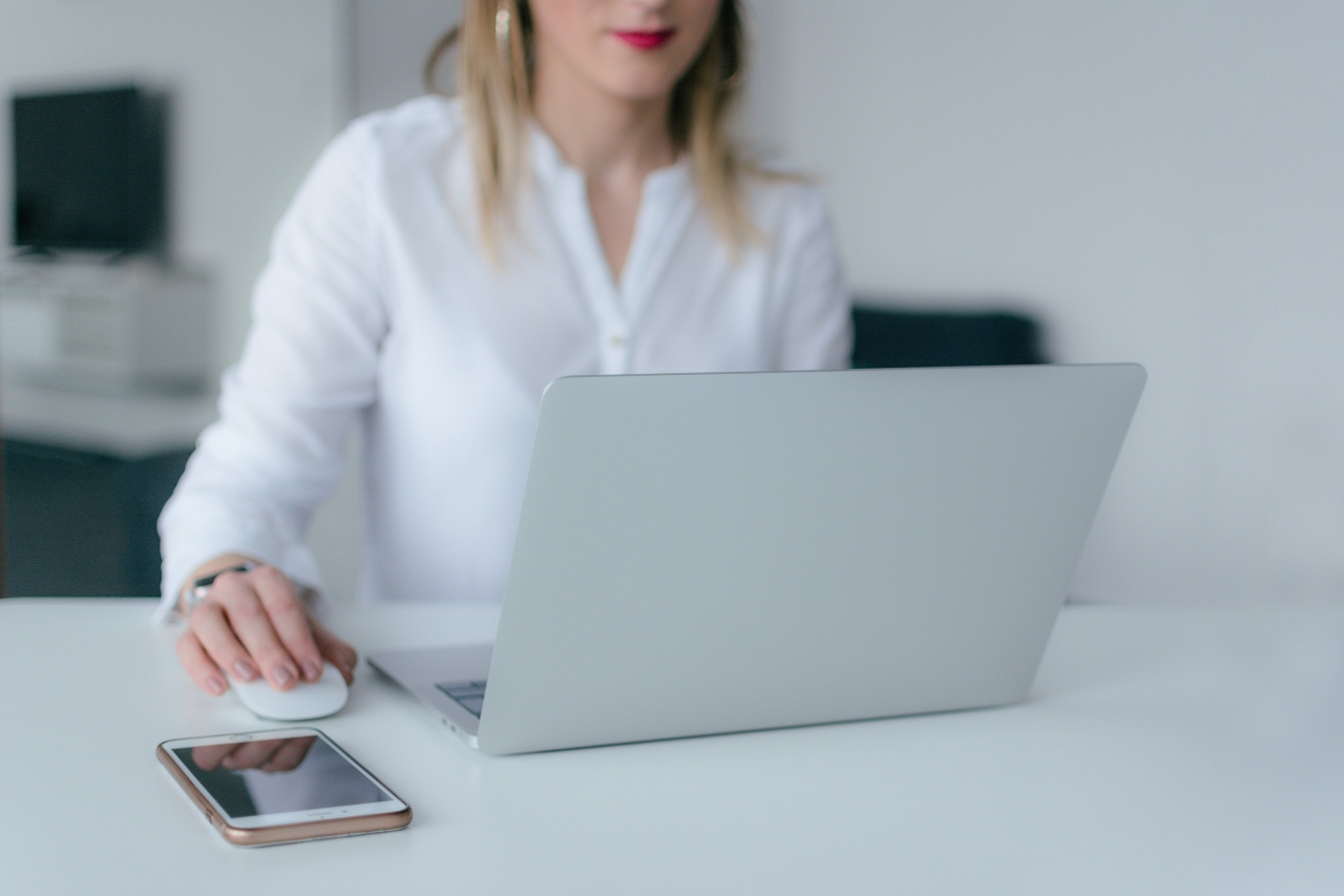 Woman Working with Laptop