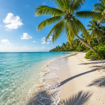 Stunning Florida Beach with Palms